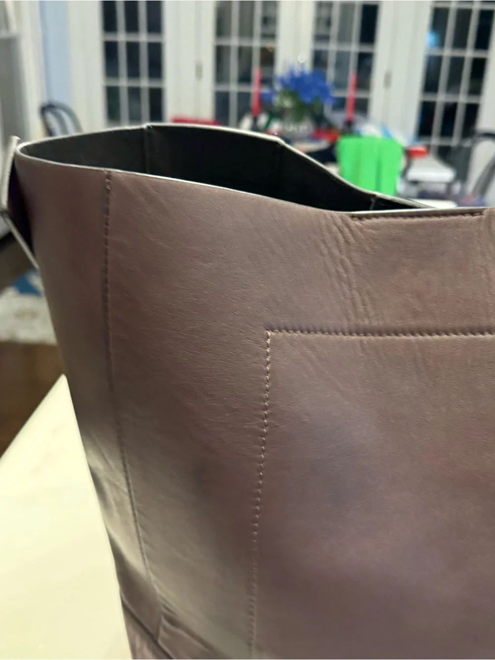 Allsaints Alba Leather Hobo Tote / Shoulder Bag Burgandy /Brown NWOT